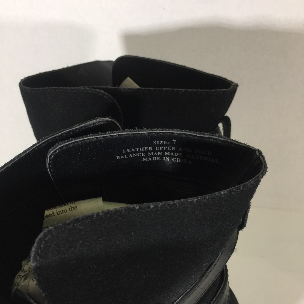 Restricted Black Suede Motorcycle Boots - Picture 8 of 8